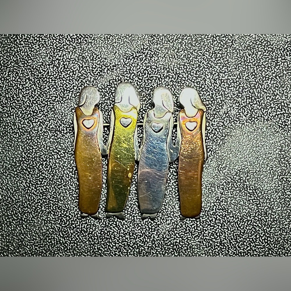 Vintage Far Fetched Sterling Silver Tri Color Sisterhood Brooch